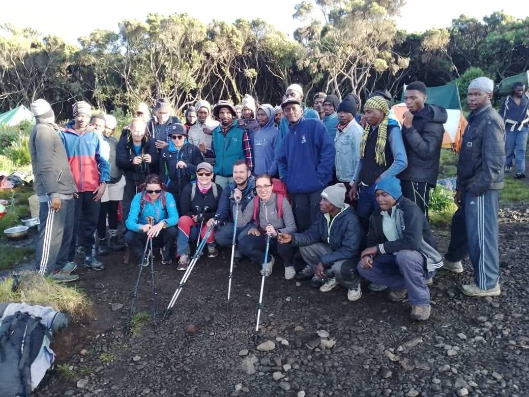 The full JIPE team of guides, porters, and climbers